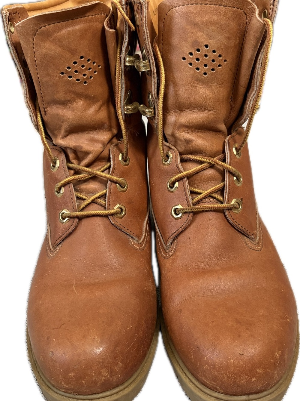 VINTAGE Survivors Men’s 7M Genuine Leather Work Boots Brown - Picture 3 of 5